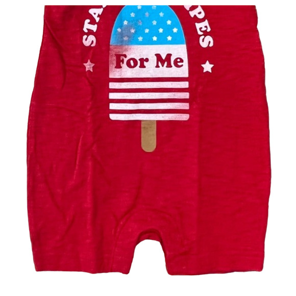 NWT Baby Gap Red W/Stars & Stripes 4th of July Tank Romper - SIZE 3-6M - Picture 5 of 8